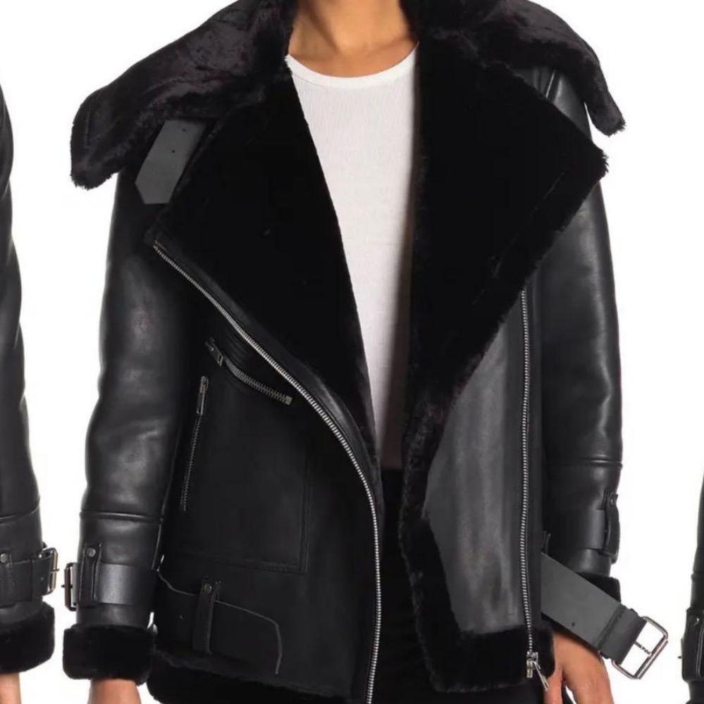 Walter Baker Faux Fur Leather Jacket
